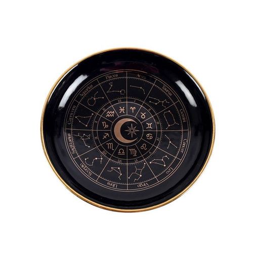 Black Astrology Wheel Trinket Dish | Inspired Creative Gifts | UK Supplier