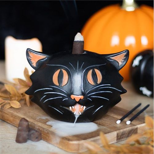 Black Cat Backflow Incense Burner | Inspired Creative Gifts | UK Supplier