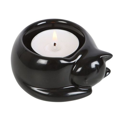 Black Cat Ceramic Tealight Candle Holder | Inspired Creative Gifts | UK Supplier