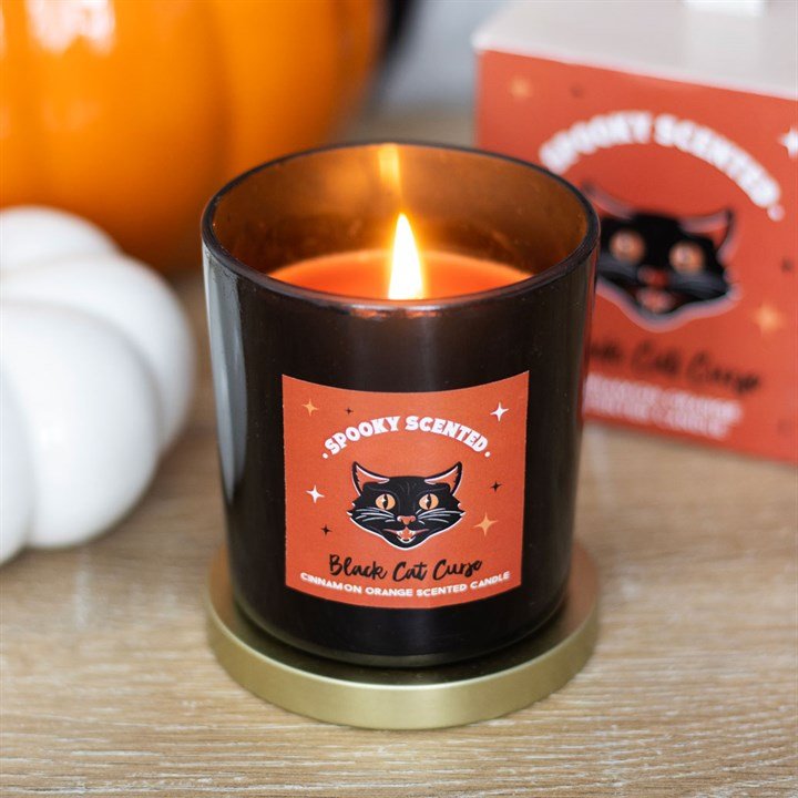 Black Cat Curse Cinnamon Orange Candle | Inspired Creative Gifts | UK Supplier