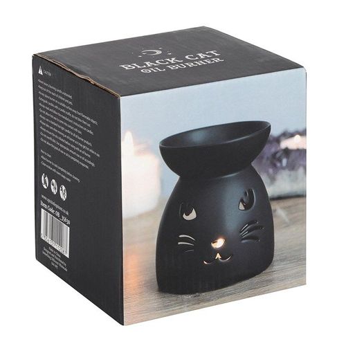 Black Cat Cut Out Oil Burner and Wax Warmer | Inspired Creative Gifts | UK Supplier