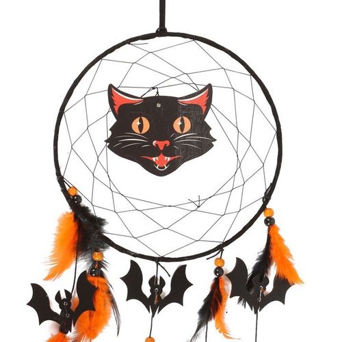 Black Cat Halloween Dreamcatcher | Inspired Creative Gifts | UK Supplier