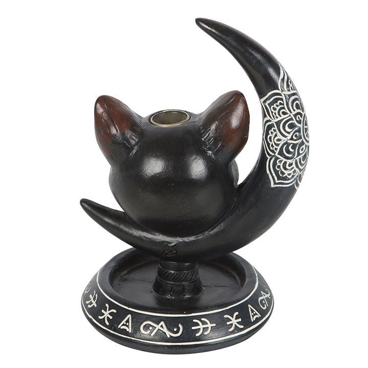 Black Cat Moon Backflow Incense Burner | Inspired Creative Gifts | UK Supplier