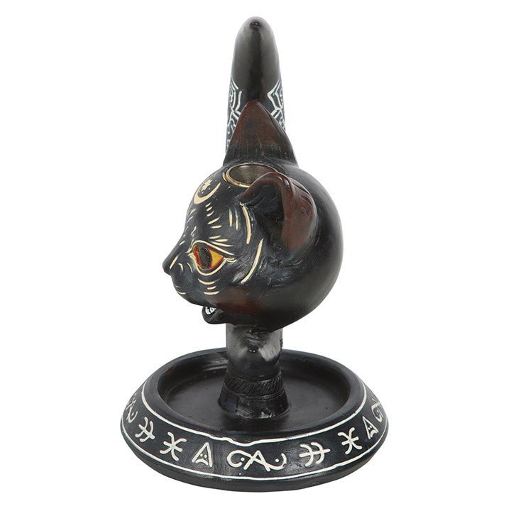 Black Cat Moon Backflow Incense Burner | Inspired Creative Gifts | UK Supplier