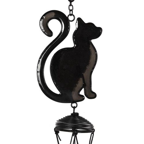 Black Cat Profile Windchime | Inspired Creative Gifts | UK Supplier