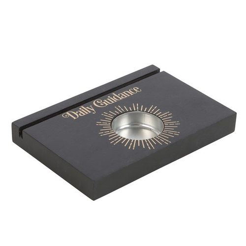 Black Daily Guidance Tarot Card Stand Tealight Holder | Inspired Creative Gifts | UK Supplier