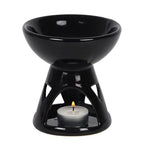 Black Deep Bowl Oil Burner and Wax Warmer | Inspired Creative Gifts | UK Supplier
