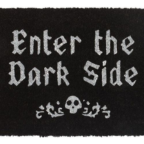 Black Enter The Dark Side Coir Doormat | Inspired Creative Gifts | UK Supplier