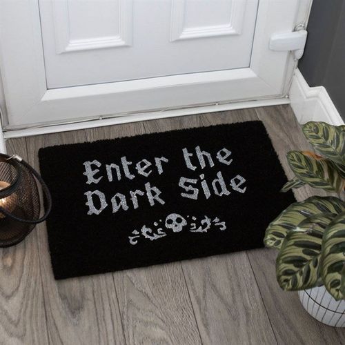 Black Enter The Dark Side Coir Doormat | Inspired Creative Gifts | UK Supplier