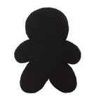 Black Gingerdead Man Boucle Cushion | Inspired Creative Gifts | UK Supplier