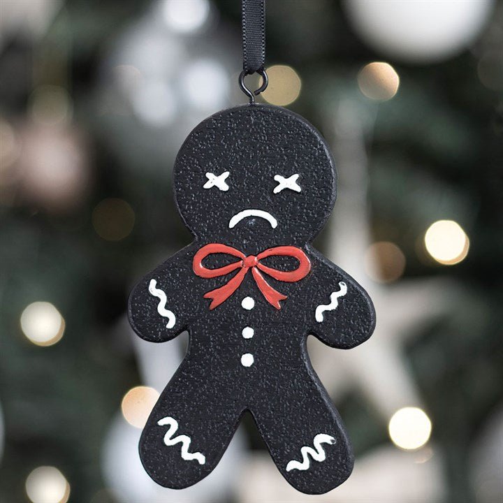 Black Gingerdead Man Hanging Ornament | Inspired Creative Gifts | UK Supplier