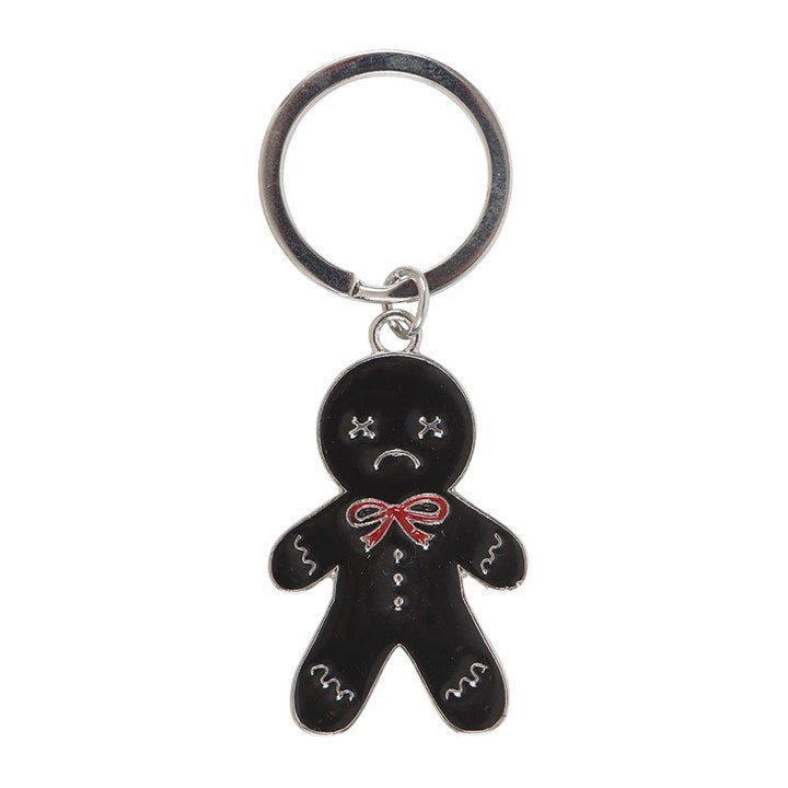 Black Gingerdead Man Keyring | Inspired Creative Gifts | UK Supplier