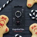 Black Gingerdead Man Keyring | Inspired Creative Gifts | UK Supplier