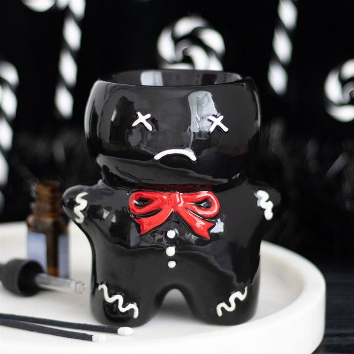 Black Gingerdead Man Oil Burner and Wax Warmer | Inspired Creative Gifts | UK Supplier