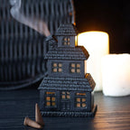 Black Haunted House Incense Cone Holder | Inspired Creative Gifts | UK Supplier