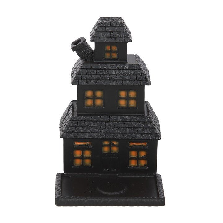 Black Haunted House Incense Cone Holder | Inspired Creative Gifts | UK Supplier