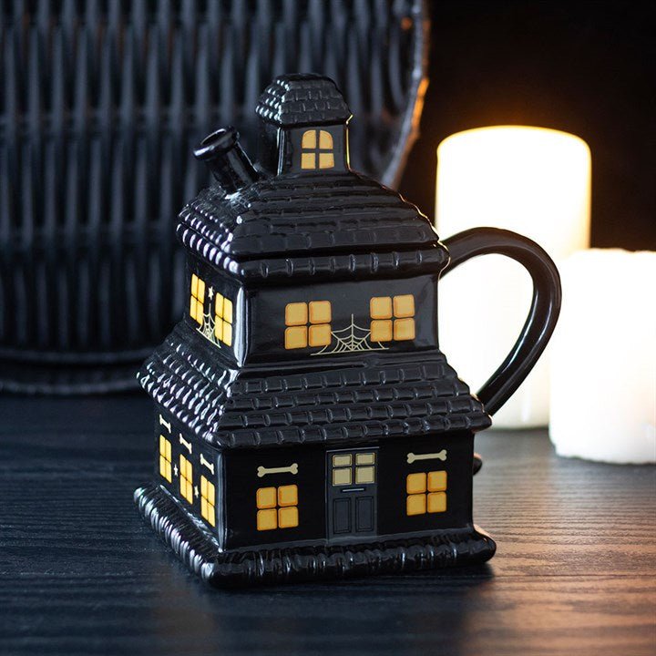 Black Haunted House Mug | Inspired Creative Gifts | UK Supplier