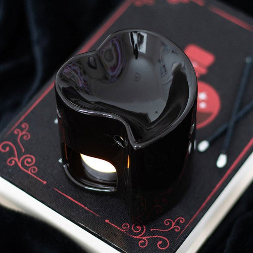 Black Heart Oil Burner and Wax Warmer | Inspired Creative Gifts | UK Supplier