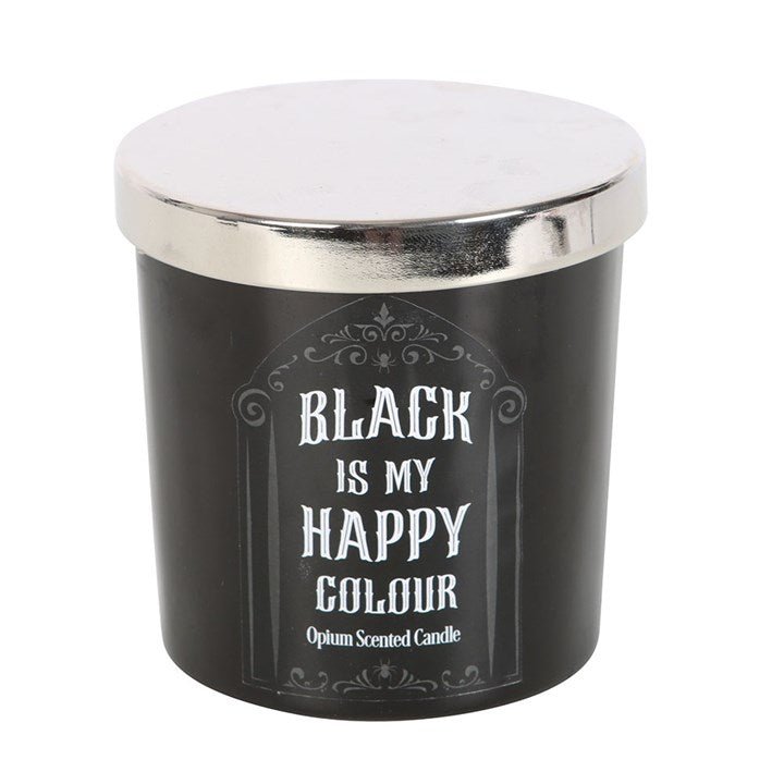 Black is My Happy Colour Opium Candle | Inspired Creative Gifts | UK Supplier