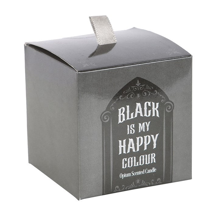Black is My Happy Colour Opium Candle | Inspired Creative Gifts | UK Supplier