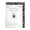 Black Obsidian Crystal Moon Necklace on Greeting Card | Inspired Creative Gifts | UK Supplier