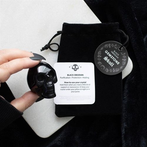 Black Obsidian Crystal Skull | Inspired Creative Gifts | UK Supplier