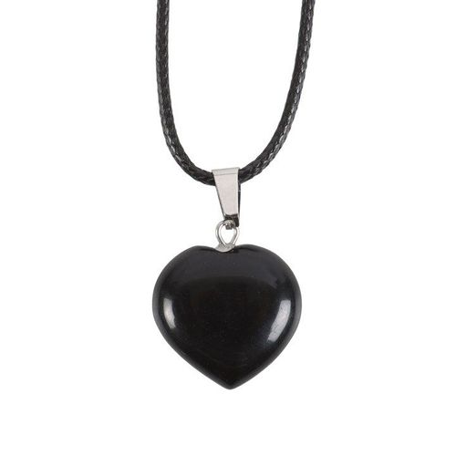 Black Obsidian Healing Crystal Heart Necklace | Inspired Creative Gifts | UK Supplier