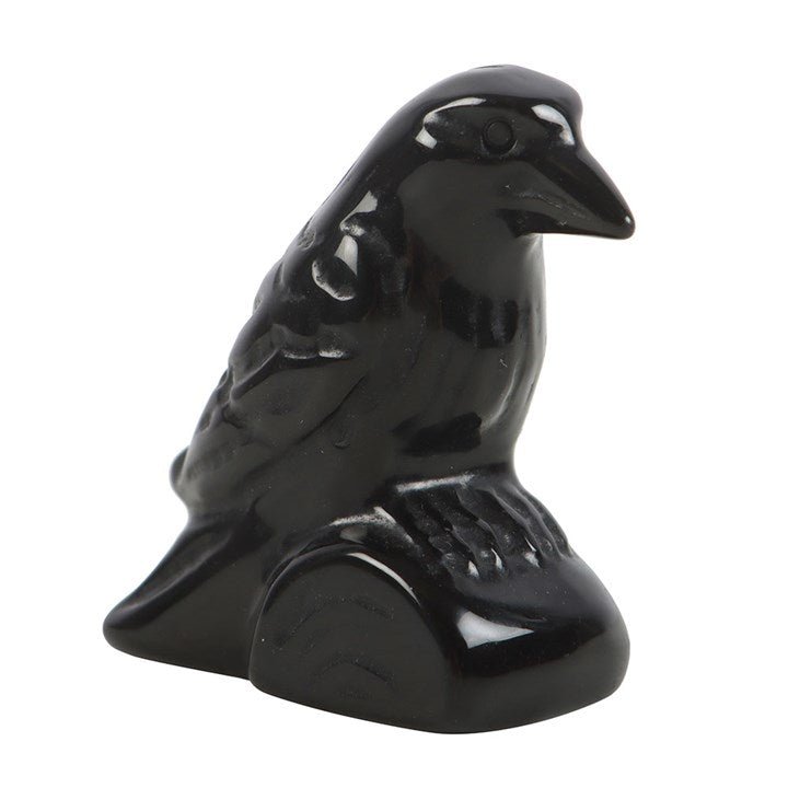 Black Obsidian Raven Ornament in a Bag | Inspired Creative Gifts | UK Supplier