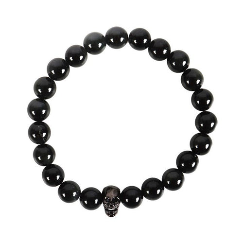 Black Obsidian Skull Bracelet | Inspired Creative Gifts | UK Supplier