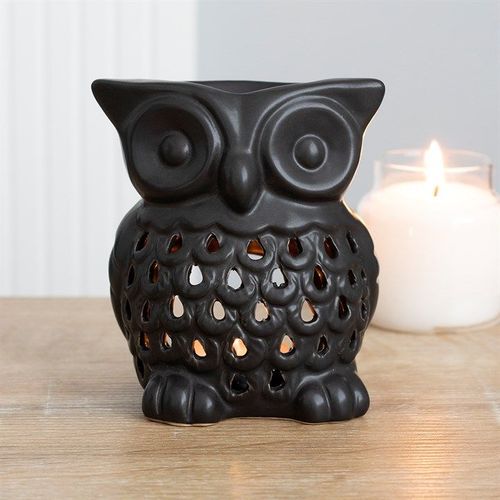 Black Owl Oil Burner | Inspired Creative Gifts | UK Supplier