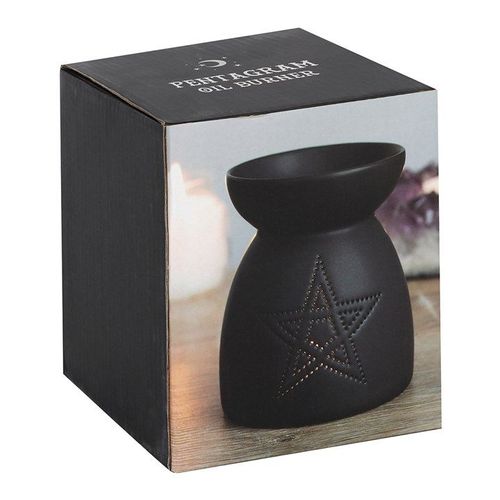 Black Pentagram Cut Out Oil Burner | Inspired Creative Gifts | UK Supplier