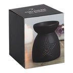 Black Pentagram Cut Out Oil Burner | Inspired Creative Gifts | UK Supplier