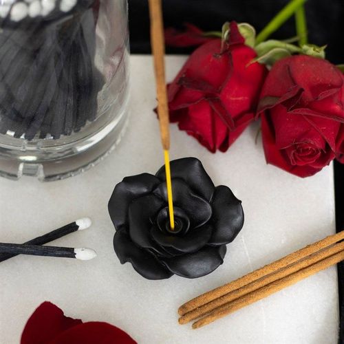 Black Rose Resin Incense Stick Holder | Inspired Creative Gifts | UK Supplier