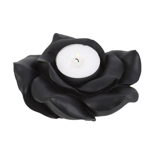 Black Rose Resin Tealight Candle Holder | Inspired Creative Gifts | UK Supplier