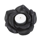 Black Rose Resin Tealight Candle Holder | Inspired Creative Gifts | UK Supplier