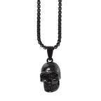 Black Stainless Steel Skull Necklace | Inspired Creative Gifts | UK Supplier