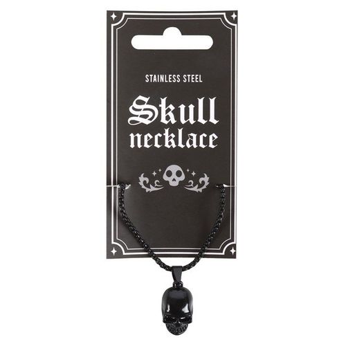 Black Stainless Steel Skull Necklace | Inspired Creative Gifts | UK Supplier