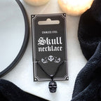 Black Stainless Steel Skull Necklace | Inspired Creative Gifts | UK Supplier