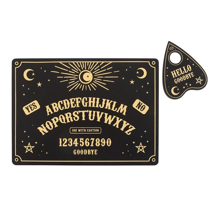 Black Talking Board Placemat and Coaster Set | Inspired Creative Gifts | UK Supplier