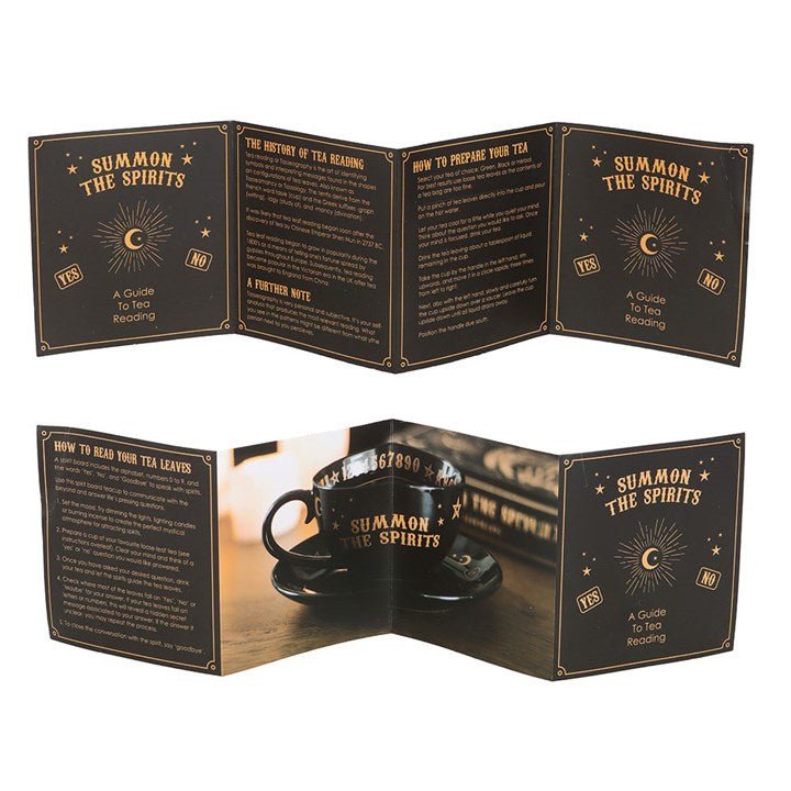 Black Talking Board Teacup and Saucer | Inspired Creative Gifts | UK Supplier