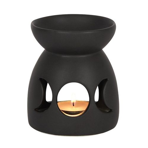 Black Triple Moon Cut Out Oil Burner | Inspired Creative Gifts | UK Supplier