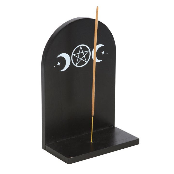 Black Triple Moon Incense Holder Shelf | Inspired Creative Gifts | UK Supplier