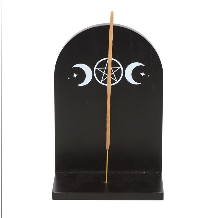 Black Triple Moon Incense Holder Shelf | Inspired Creative Gifts | UK Supplier