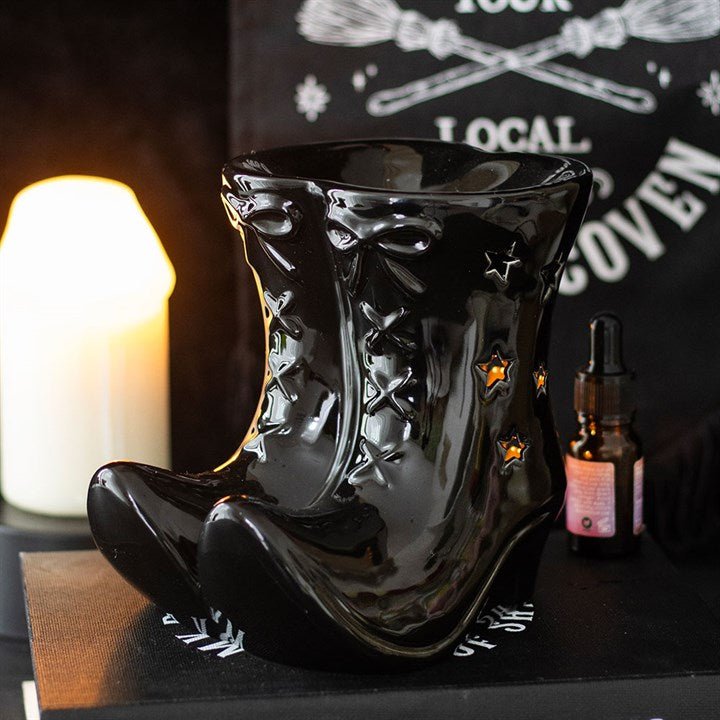 Black Witch Boots Oil Burner | Inspired Creative Gifts | UK Supplier