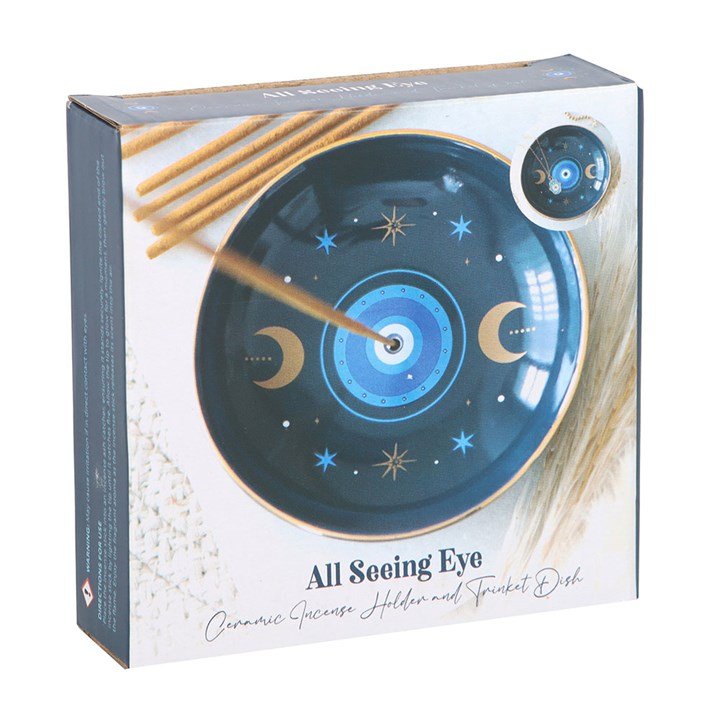 Blue All Seeing Eye Print Incense Holder | Inspired Creative Gifts