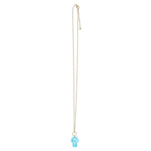 Blue Aura Crystal Mushroom Necklace Greeting Card | Inspired Creative Gifts | UK Supplier