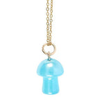 Blue Aura Crystal Mushroom Necklace Greeting Card | Inspired Creative Gifts | UK Supplier