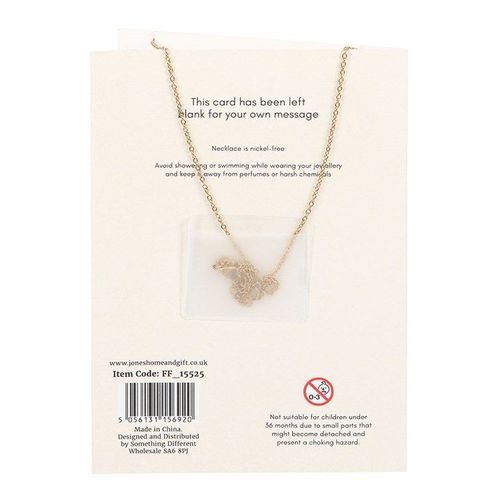 Blue Aura Crystal Mushroom Necklace Greeting Card | Inspired Creative Gifts | UK Supplier