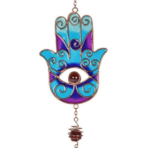 Blue Hand of Hamsa Windchime | Inspired Creative Gifts | UK Supplier