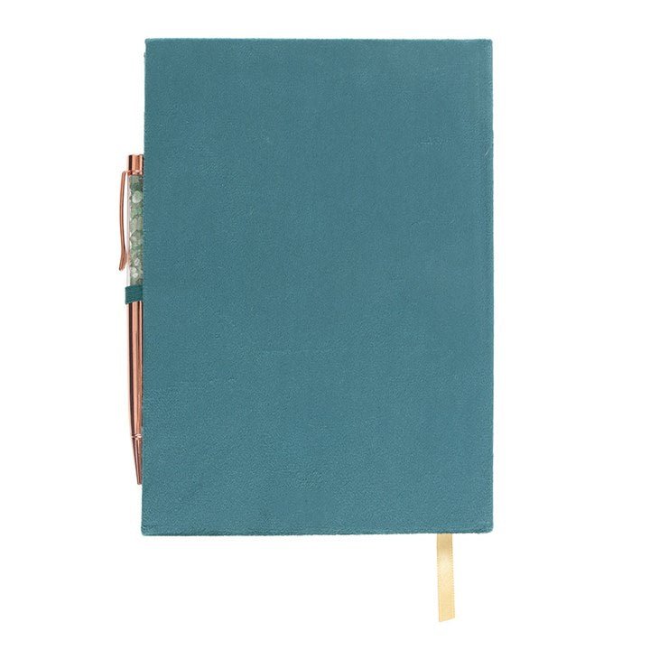 Book of Abundance Journal with Green Aventurine Crystal Pen | Inspired Creative Gifts | UK Supplier